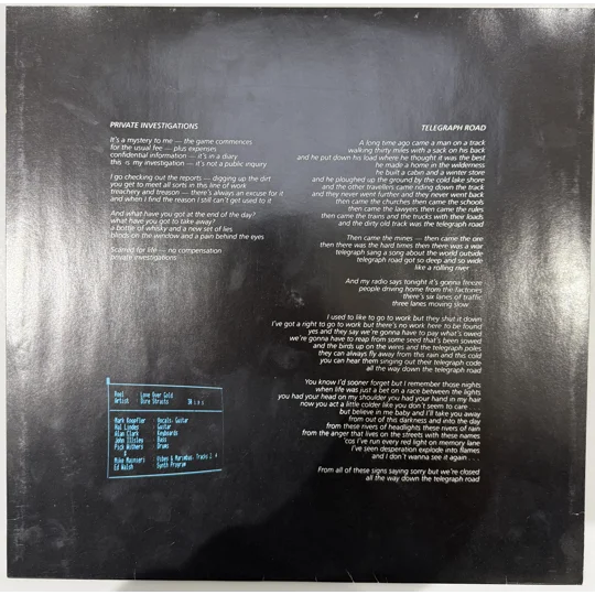 Dire Straits | Love Over Gold | 1982