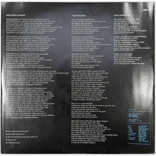 Dire Straits | Love Over Gold | 1982