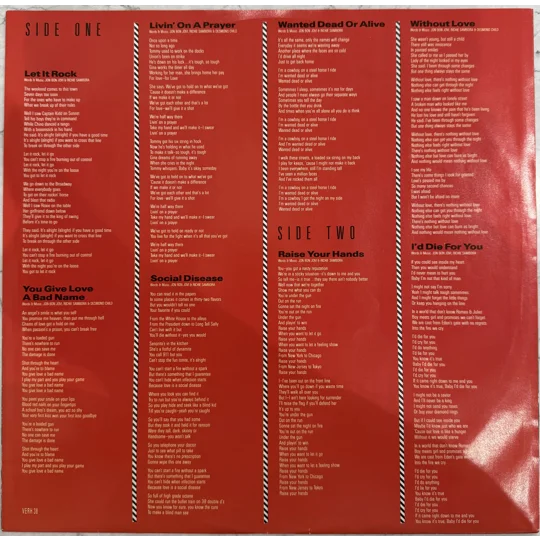 Bon Jovi | Slippery When Wet | 1986