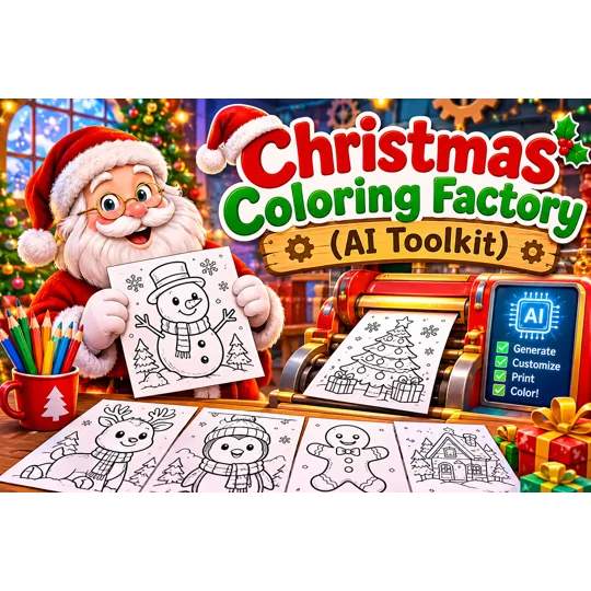 Christmas Coloring Factory (AI Toolkit)