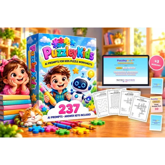 Puzzley Kids Prompts | Turn One Prompt Into a Print-Ready Kids P