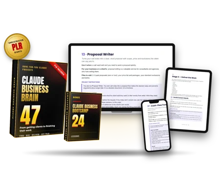 Claude Business Brain w/ Unrestricted PLR