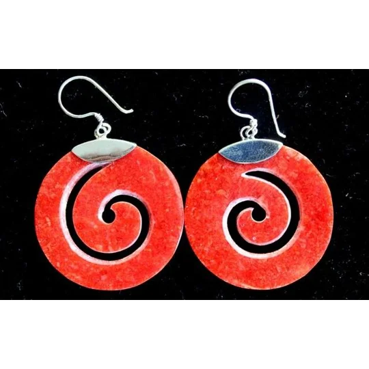 925 Silver Earrings - Scroll Design