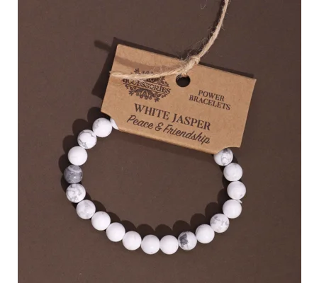 Power Bracelet - White Jasper