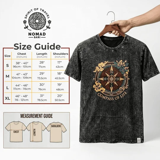 Nomad Sari Stonewashed Cotton T-Shirt - Rebel - Charcoal - Large