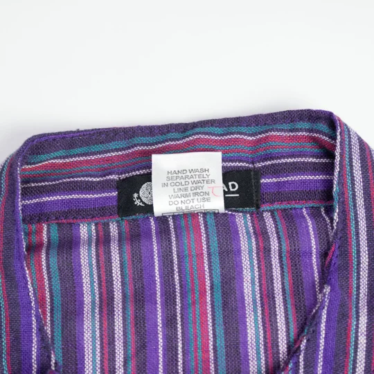 Nomad Sari Grandad Shirt - Black Purple - XL