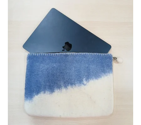 Felt Laptop Pouch (up to 14") - Blue Horizon