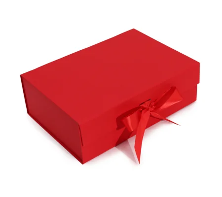 Flat Pack Gift Box - Large (28.2x20.2x9.2cm) - Red