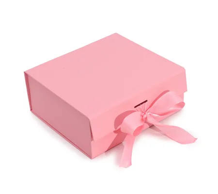 Flat Pack Gift Box - Medium Square (20x18.2x8cm) - Pink