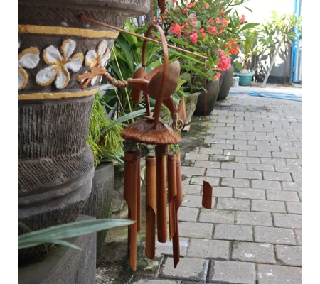 Bamboo Windchime - Natural finish - Coconut Dragon