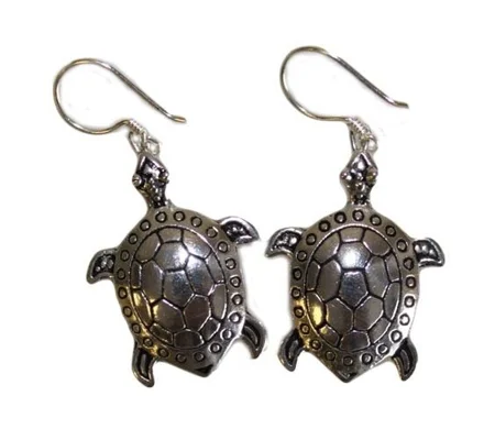 Silver Earrings - Turtles
