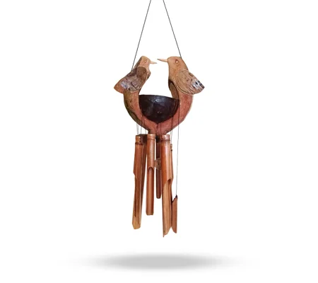 Bamboo Windchime - Natural finish - Husband & Wife