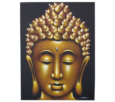 Buddha Painting - Gold Sand Finish