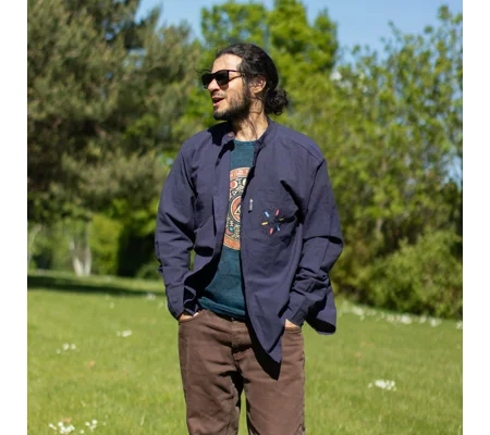Nomad Sari Kathmandu Shirt - Indigo - XXL
