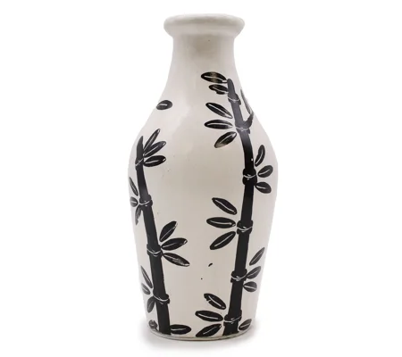 Bamboo Motif Shaped Vase - Natural