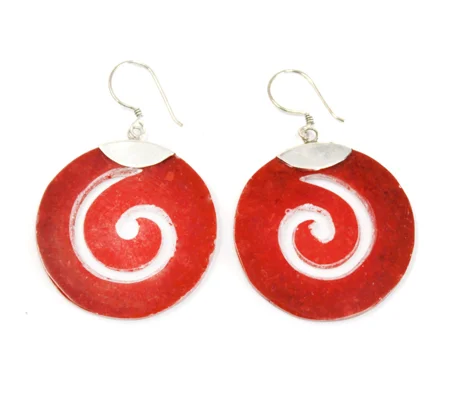925 Silver Earrings - Scroll Design
