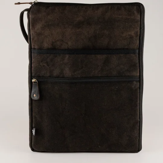Stonewash Large Laptop Pouch - Charcoal