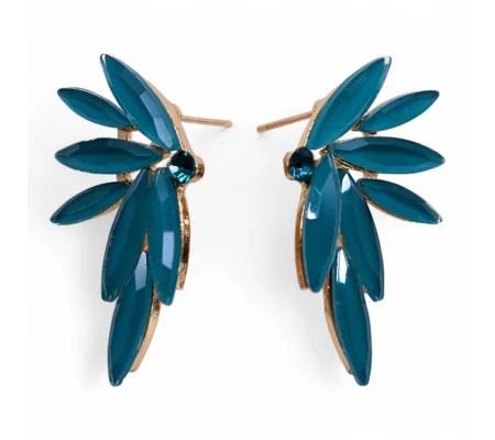 Teal Green - Vintage Glass - Faries - Earrings
