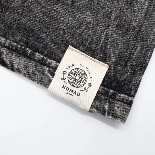Nomad Sari Stonewashed Cotton T-Shirt - Rebel - Charcoal - Large
