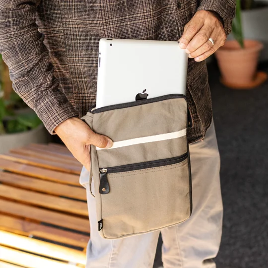 Canvas Tablet Pouch - Olive
