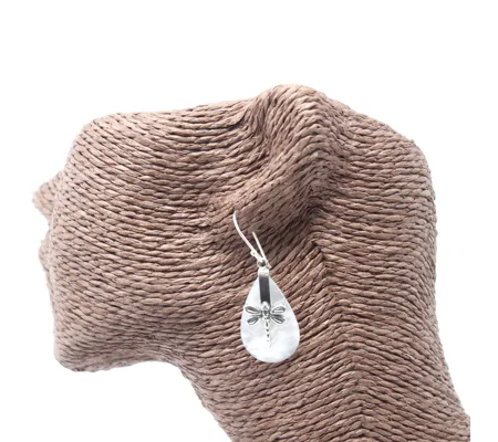 Shell & Silver Earrings - Dragonflies - MOP