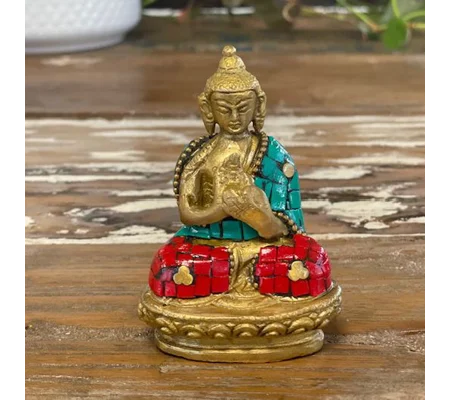 Brass Buddha Figure - Hands Up - 7.5 cm