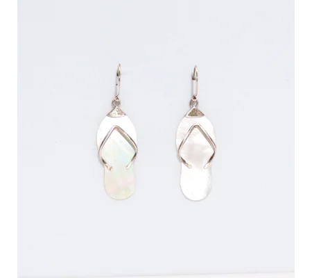Shell & Silver Earrings - Flip-flops- MOP