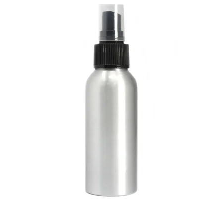 100ml Aluminium Bottle with Black Spray Top