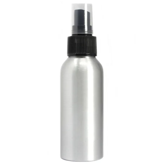 100ml Aluminium Bottle with Black Spray Top