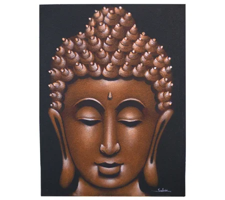 Buddha Painting - Copper Sand Finish