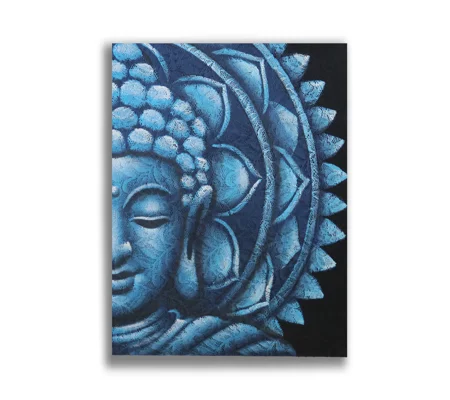 Blue Half Buddha Mandala 60x80cm