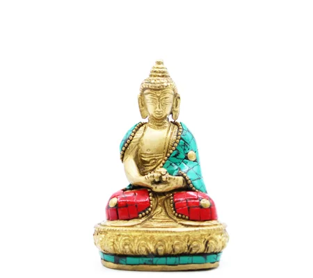 Brass Buddha Figure - Amitabha - 9.5 cm