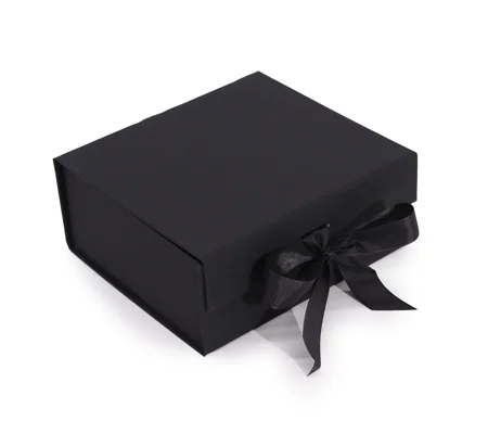 Flat Pack Gift Box - Medium Square (20x18.2x8cm) - Black