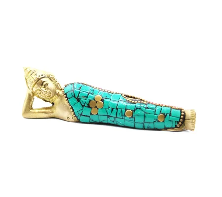 Brass Buddha Figure - Lying Down - 10cm