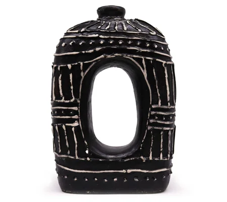 Oval Donut Shaped Vase - Chocolate 30cm