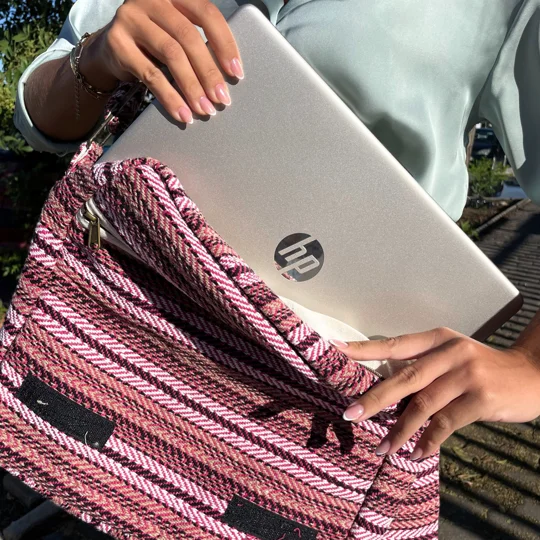 Soft Banjar Laptop Bag - Soft Pink