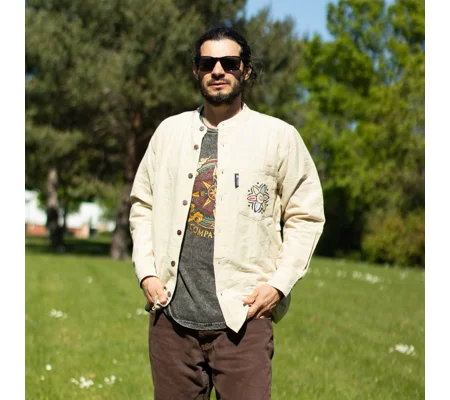 Nomad Sari Kathmandu Shirt - Stone - Large