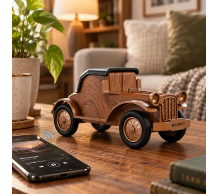 Classic Vintage Car Speaker and Phone Holder - Bluetooth - 5 watt