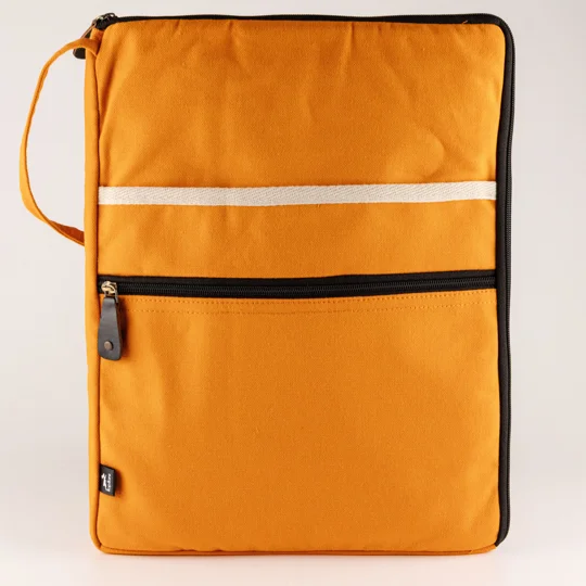 Canvas Large Laptop Pouch - Orange