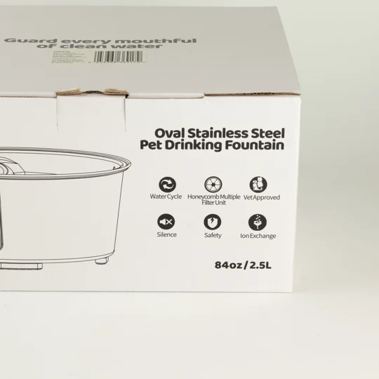 PAW Food Bowls - Electric Water Fountain 2.5 Liter - USB - Stainless Steal (304)