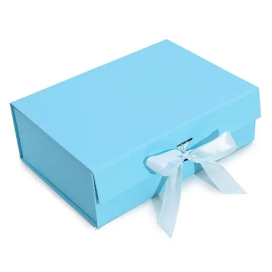 Flat Pack Gift Box - Large (28.2x20.2x9.2cm) - Baby Blue