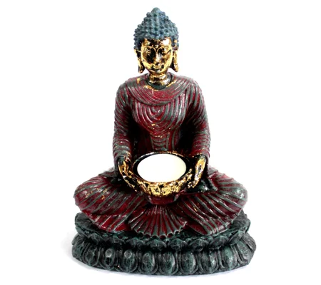 Antique Buddha - Devotee Candle Holder