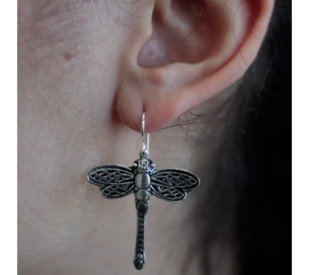 Silver Earrings - Dragonflies