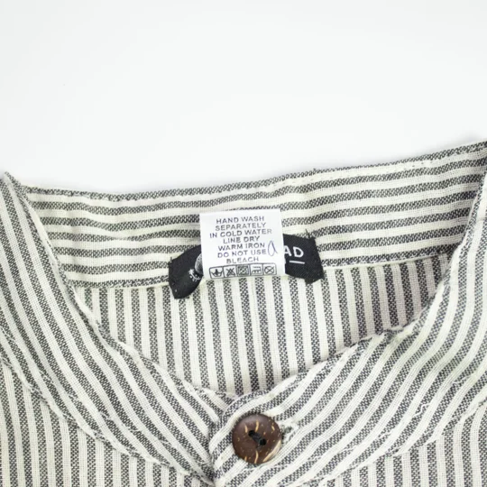 Nomad Sari Grandad Shirt - Grey Stone - Large