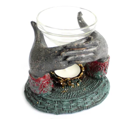 Antique Buddha - Offering Hands Oil Burner