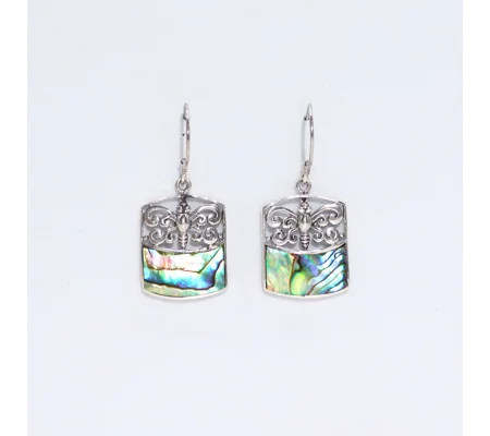 Shell & Silver Earrings - Dragonfly - Abalone