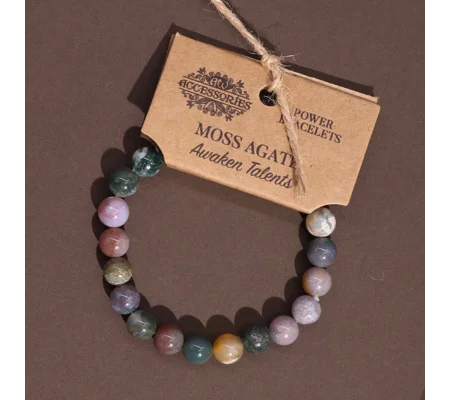 Power Bracelet - Moss Agate