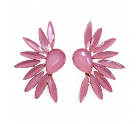 Soft Pink - Vintage Glass - Angel Wings - Earrings
