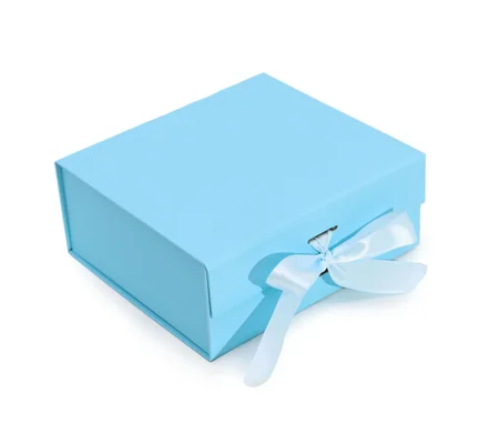 Flat Pack Gift Box - Medium Square (20x18.2x8cm) - Baby Blue