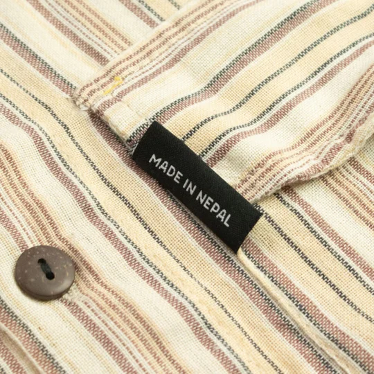 Nomad Sari Grandad Shirt - Brown Beige - XL